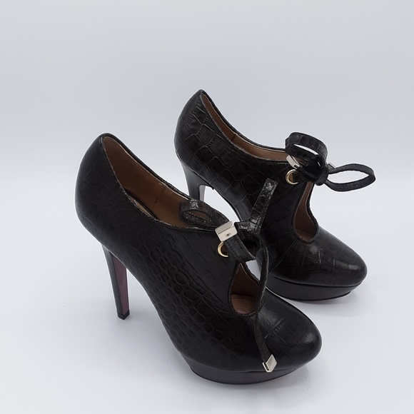 Paris Hilton ARIA - BROWN CROCCO Stiletto Heels - Picture 3 of 6